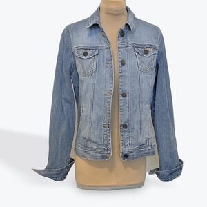 Hollister Surf 1972 Denim Jacket Light Wash Blue Women's Size L